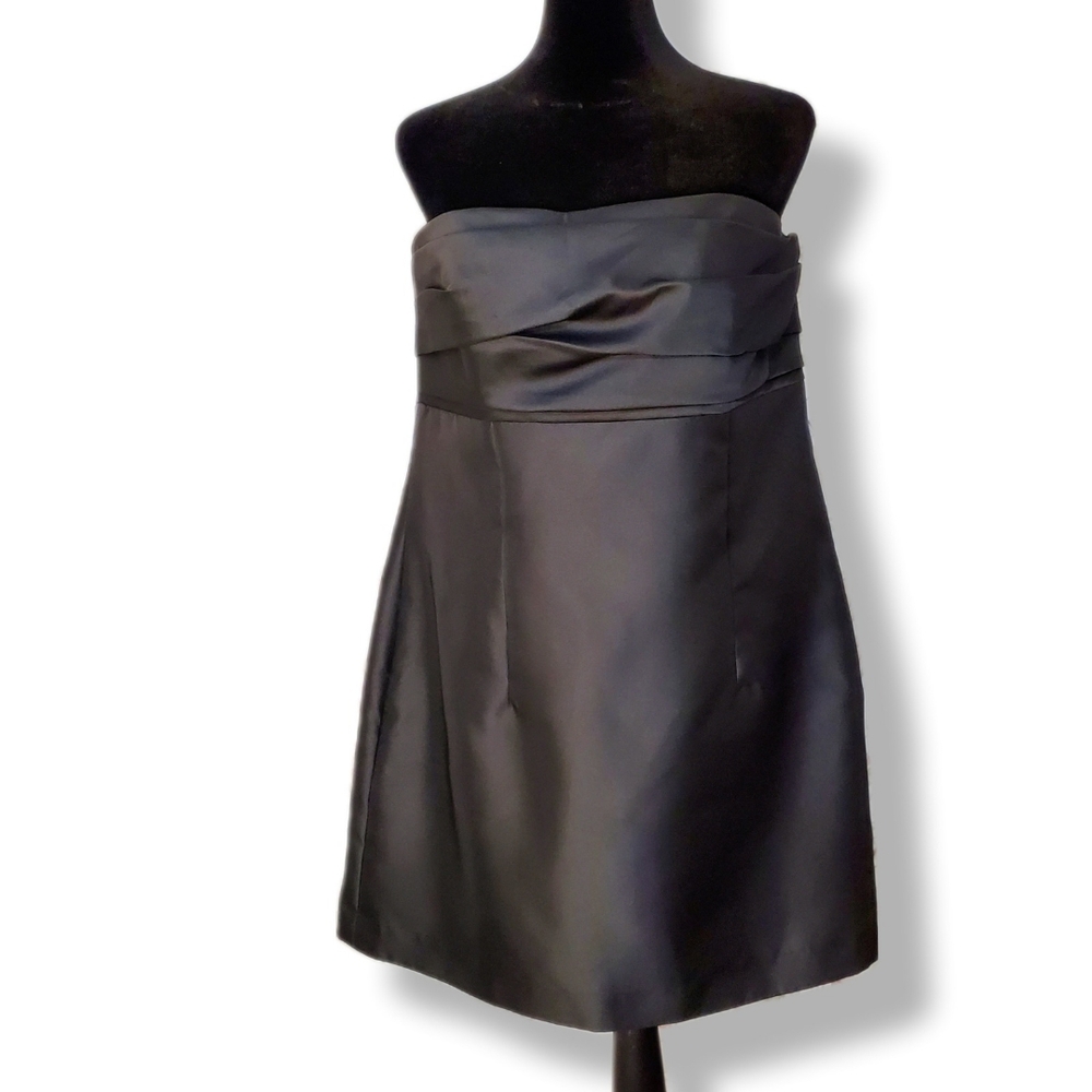NWT Alfred Sung Elegant Black Strapless Mini Dress Sz 16